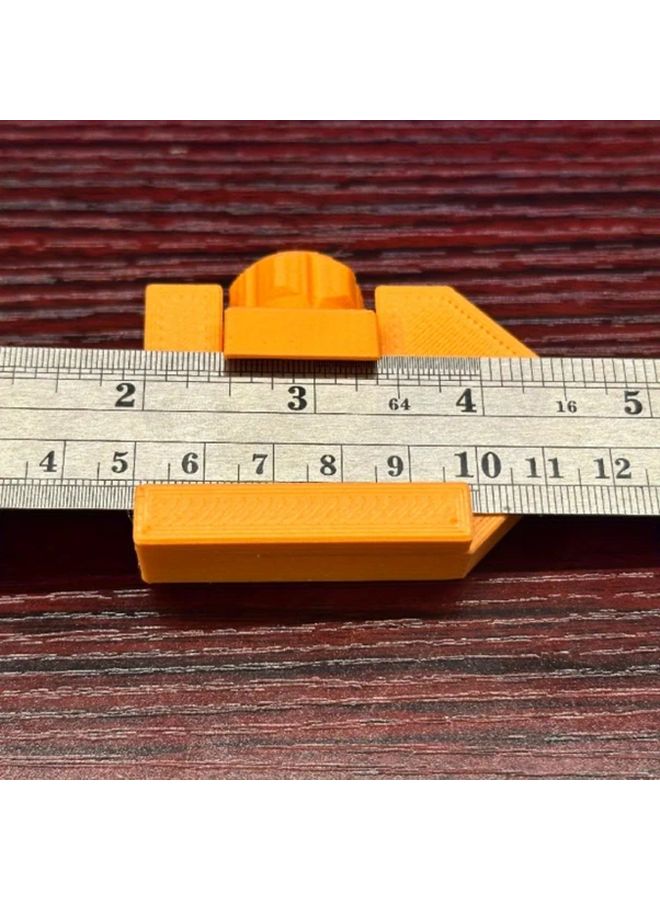 White Adjustable Ruler Positioning Block 90 45 Degree Angle Measurement Tool - Image 1