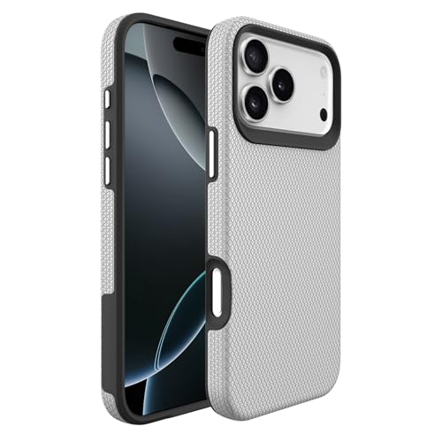 NOXO Ultra-Hybrid Triangle Back Case Cover for iPhone 17 Pro, | Shockproof Design | Camera Protection | Soft TPU & Rugged PC | Bumper Case Cover for iPhone 17 Pro, (Frost White) - Image 1