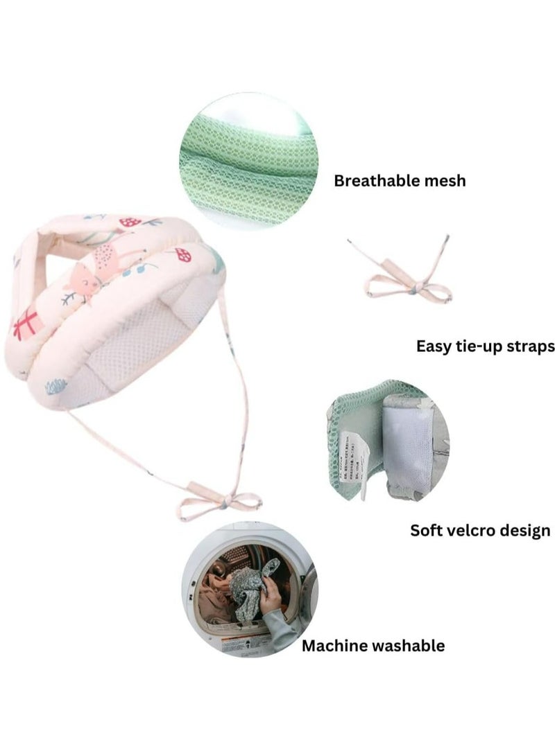 خوذة رأس شبكية مسامية واقية لرأس الطفل قابلة للتنفس، وسادة أمان للأطفال الصغار أثناء الزحف والمشي. - Image 4