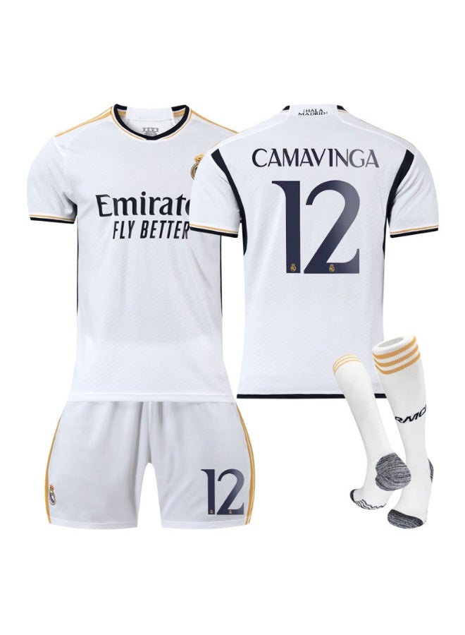 Real Madrid football jerseys and shorts sets, breathable and quick-drying sports uniforms, football team jerseys, men's and women's youth teams, multiple sizes and colors, for training, matches and street wear - Image 1