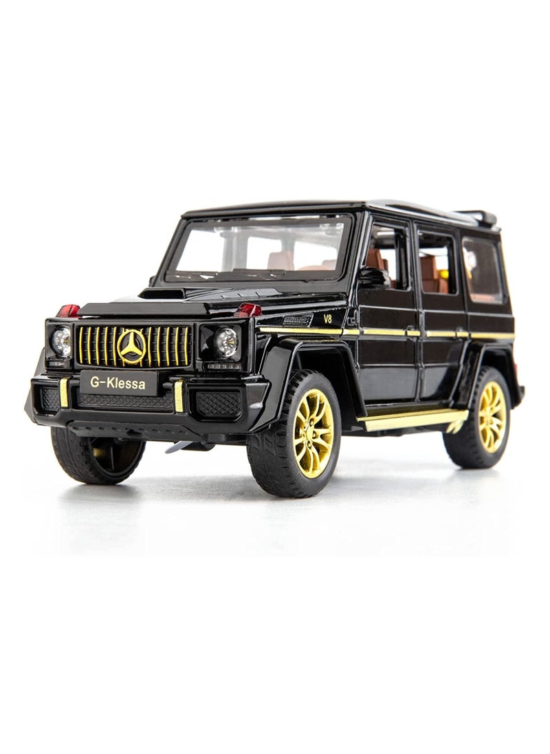 CHE ZHI Mercedes Benz G63 AMG 1:32 Scale Model Car, Diecast Model Cars Zinc Alloy Pull Back Toy car with Sound and Light for Kids Boy Girl Gift Black Gold  - Image 1