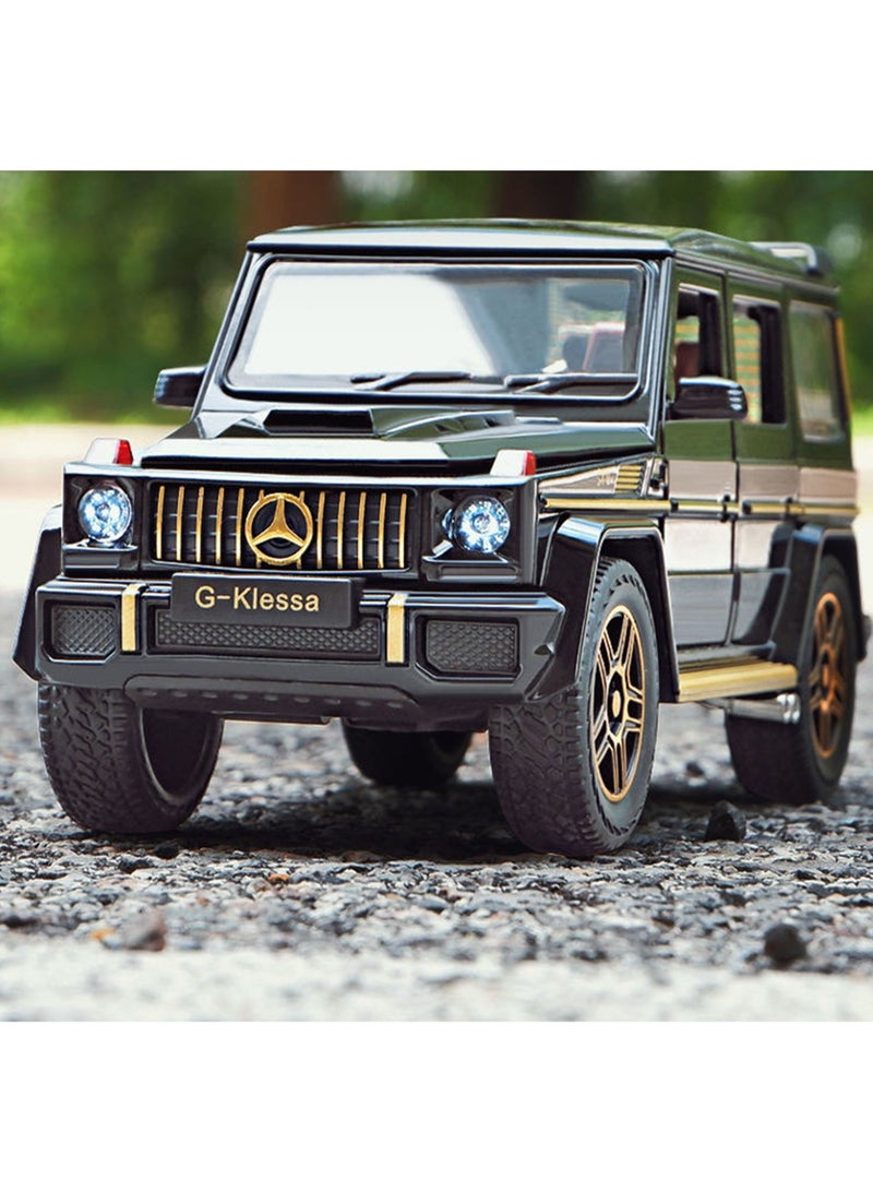 Mercedes Benz G63 AMG 1:32 Scale Model Car, Diecast Model Cars Zinc Alloy Pull Back Toy car with Sound and Light for Kids Boy Girl Gift Black Gold