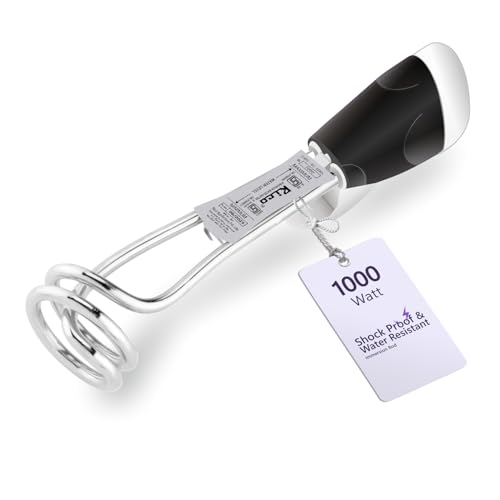 Rico IRPRO 1000 Watts Shockproof Japanese Technology Electric Water Heater Immersion Rod With Waterproof Protection|Instant Heating With Bucket Holder | ISI Certified 2 Y Replacement Warranty, Metal - Image 1