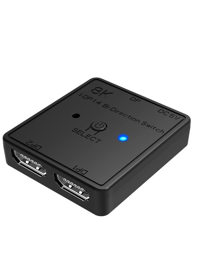 Multi Display Splitter, Bidirectional Switcher, 1DP14 Bi-Direction Switch for PC/Projector/TV/Gaming Coinsole Laptop HD player/DVD-player/PS3/4/5 Monitor Support 8K 30HZ/5K 60HZ/4K 120HZ  - Image 1