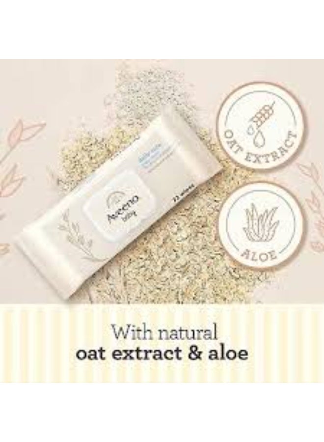 Aveeno Baby Daily Care Wipes Oat & Aloe Extracts x72 - Image 2