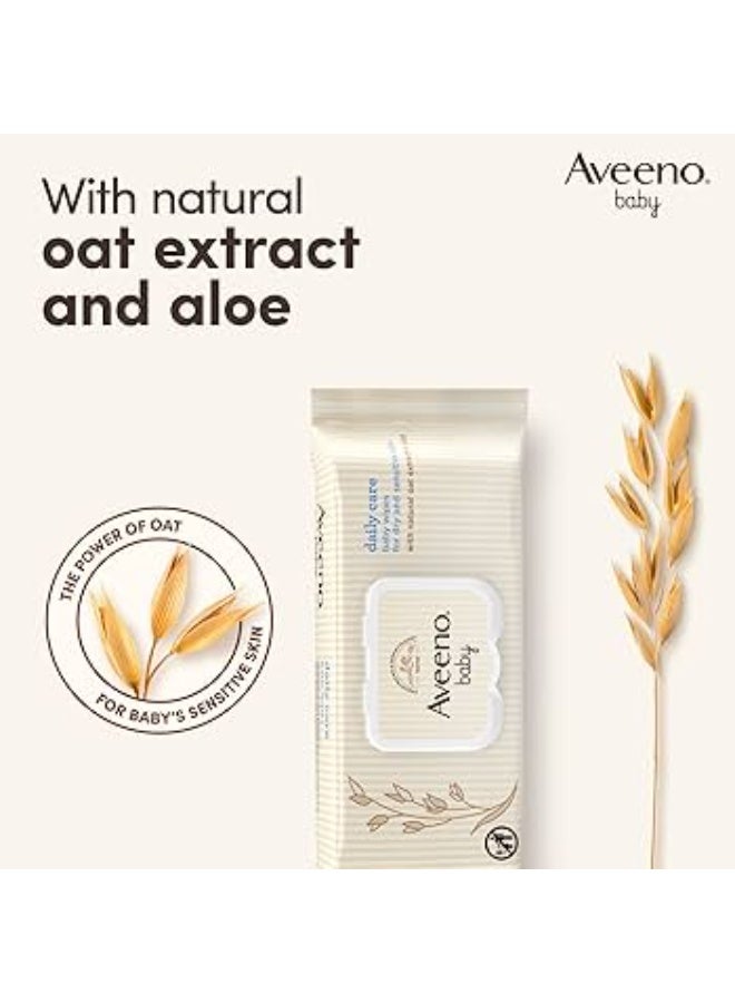Aveeno Baby Daily Care Wipes Oat & Aloe Extracts x72 - Image 4