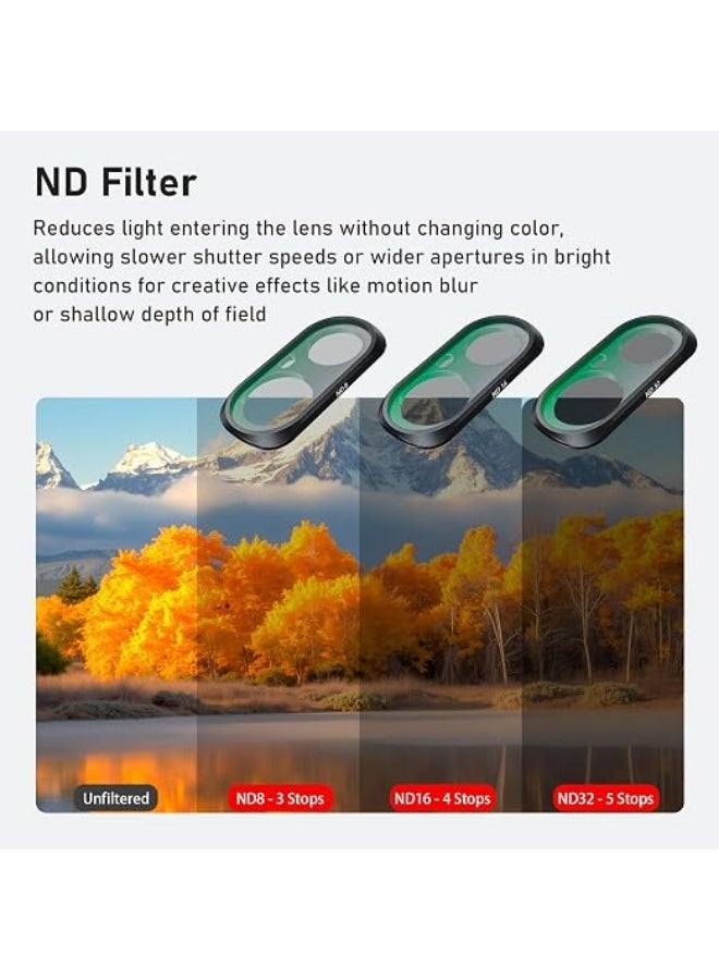 CYNOVA Luna Ultra Filters Kit for Insta360 Luna Ultra Accessories, 7-Piece | Include Adjustable CPL, UV, Black Mist 1/4, ND8, ND16, ND32 & Light Pollution Filters, Magnetic Quick-Release Lens Filter Set - Image 3