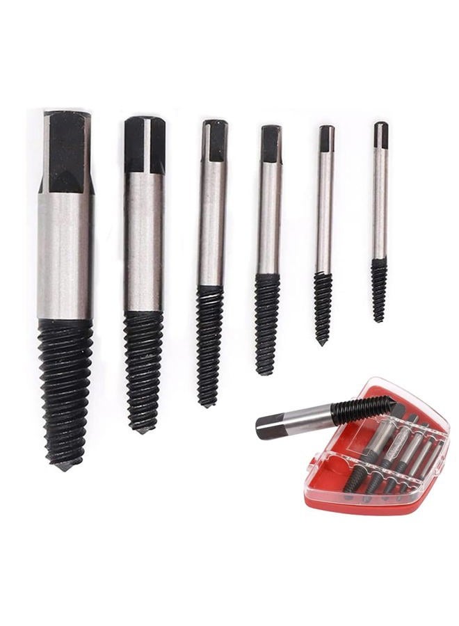 Rongon Damaged Screw Extractor Sets Remover for Stripped Head Screws Nuts & Bolts Drill Bit Tools Gifts for Men and Women Silver - Image 1