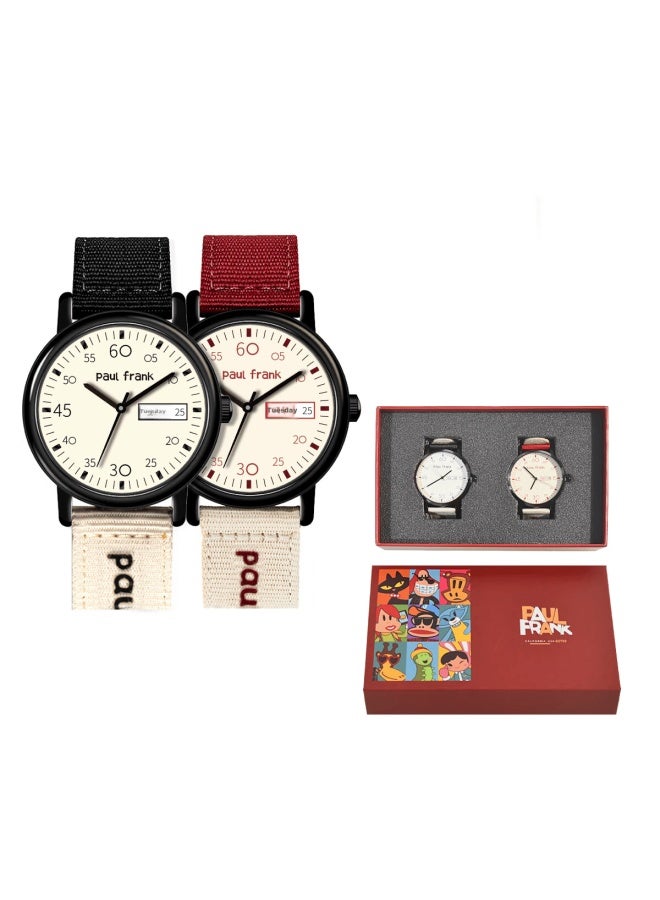 Paul Frank Casual Quartz Watch For High School Students Simple Elegant Couple Gift Box New Year Present - Image 1