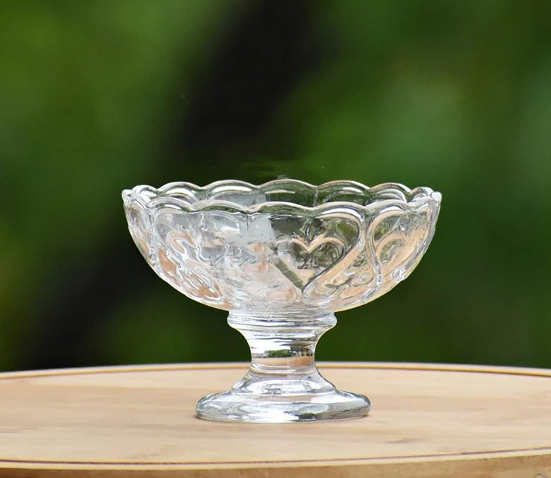 bellemax 250ML Ice Cream Glasses Cups Dishes for Desserts, Milkshake,Fruit and Pudding Glass Serving Bowls, Perfect for Home, Restaurants and Parties Dishwasher Safe (Set of 6) (BX-02) - Image 2