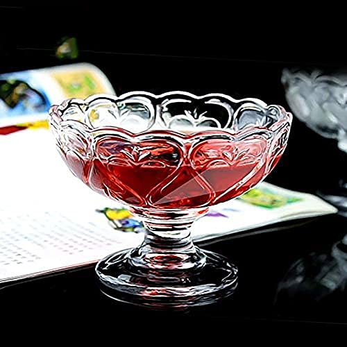 bellemax 250ML Ice Cream Glasses Cups Dishes for Desserts, Milkshake,Fruit and Pudding Glass Serving Bowls, Perfect for Home, Restaurants and Parties Dishwasher Safe (Set of 6) (BX-02) - Image 3