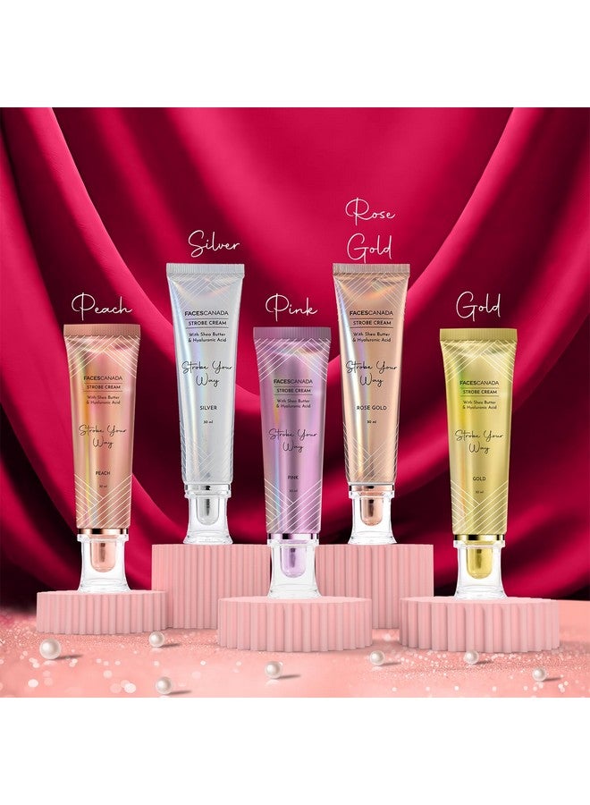 فاسيسكانادا FACES CANADA كريم ستروب - الخوخ، 30 جرام | برايمر + هايلايتر + مرطب | زبدة الشيا وحمض الهيالورونيك | ترطيب مكثف | بشرة ندية مشرقة خالية من العيوب | قاعدة مكياج مضيئة ومتوهجة - Image 5