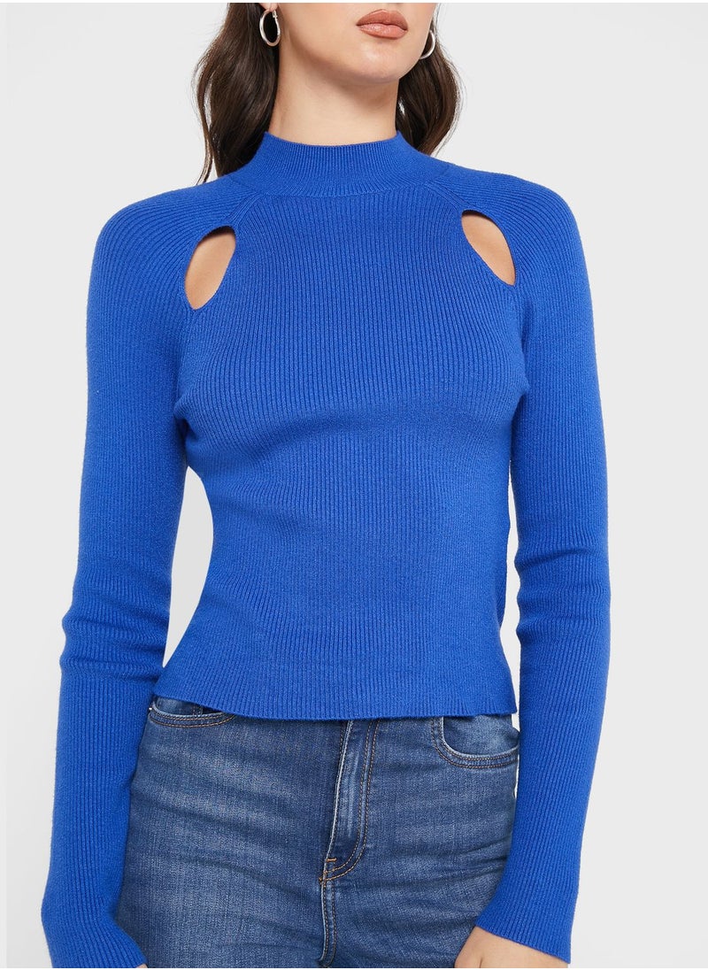 VERO MODA - High Neck Knitted Sweater - Image 1
