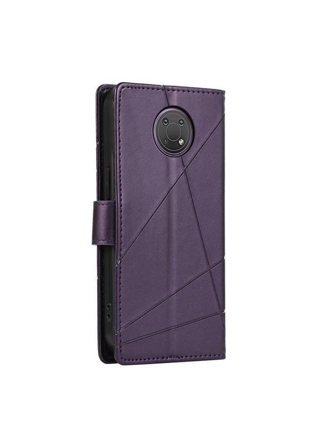 S-TOP Case For Nokia G10 PU Genuine Leather Texture Embossed Line Phone Case - Image 3