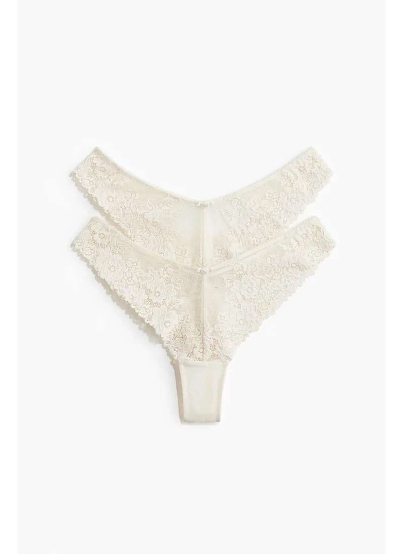 اتش اند ام 2-pack lace Brazilian briefs