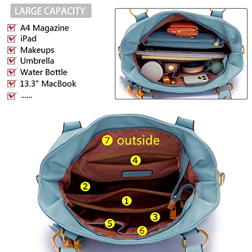 Soperwillton Fashion Handbag for Women Shoulder Bag Top Handle Satchel Hobo Tote Bag Purse Set 4pcs - Image 5