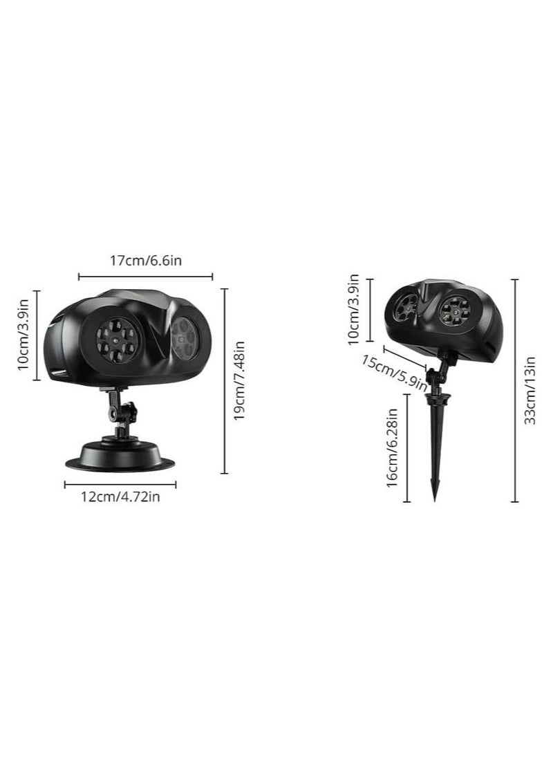 TAPIT - Christmas Snowflake Projector Lights Outdoor Upgraded Snowfall LED Projector with Remote Control Waterproof Rotating Snow Landscape Snowstorm Lights for Christmas New Year Party (Double Head) - Image 1