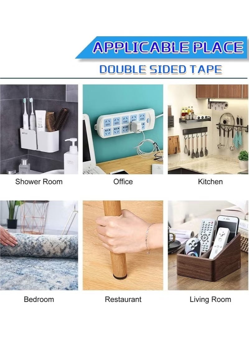 3M 100 Pcs Double Sided Tape Strong Heavy Duty Waterproof Tape Adhesive Foam Pad Tape for Holding Picture, Walls Picture, Light, Hooks, Home, Office, Square & Round, 40×40mm - Image 4