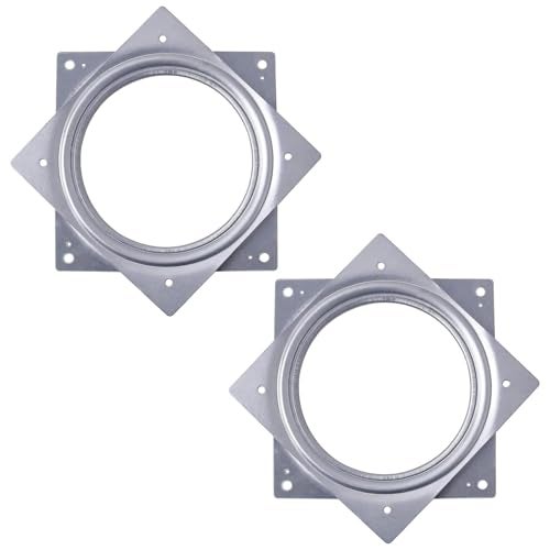 HSTECH 2Pack 6" Lazy Susan Turntable 500-lb Steel Ball Bearing Rotating Tray Strong Sturdy Table Cabinet Low Profile for 360˚ Chair and Door, Kitchen, Craft Project, Makeup Holder, Monitor(6 Inch) - Image 1
