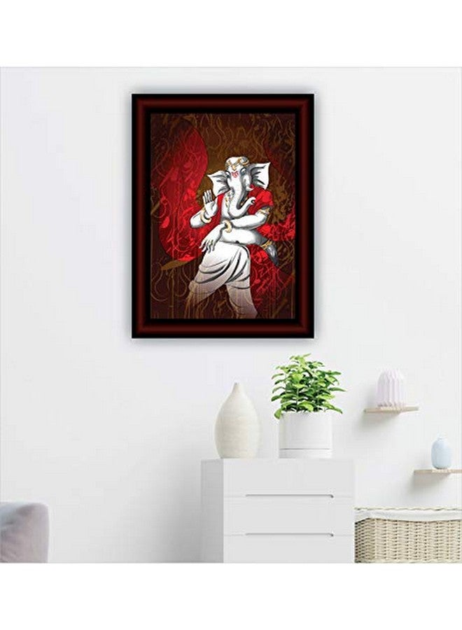 SAF Ganesha Modern Art Cheery Framed UV Coated Painting 11 Inch X 14 Inch SANFK30625, Multicolor - Image 2
