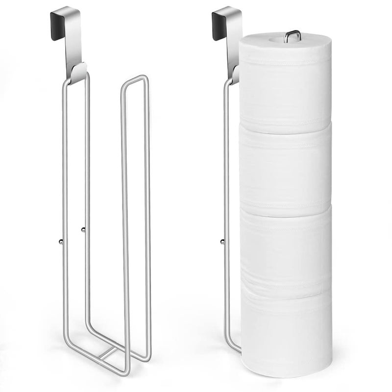 Mivvosakuki Mivvosakuki 2Pcs Over The Tank Toilet Paper Holder for 4 Roll TissueBathroom Toilet Paper Roll Storage Holder Wall Mount Brushed NickelMetal Hanging Toilet Paper Holder DispenserOrganizer 