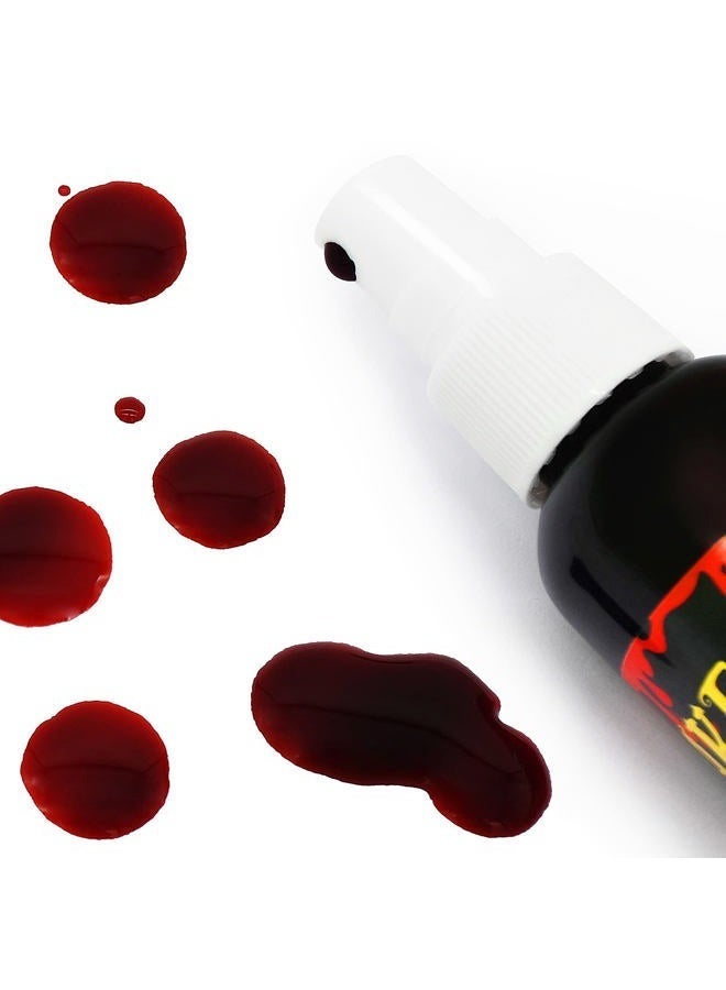 Fake Blood 1 Pack 2.0 fl oz Fake Blood Splatter, Washable Makeup Blood Spray, Halloween Liquid Blood for Clothes, Zombie, Vampire and Monster SFX Makeup and Dress Up - Image 2