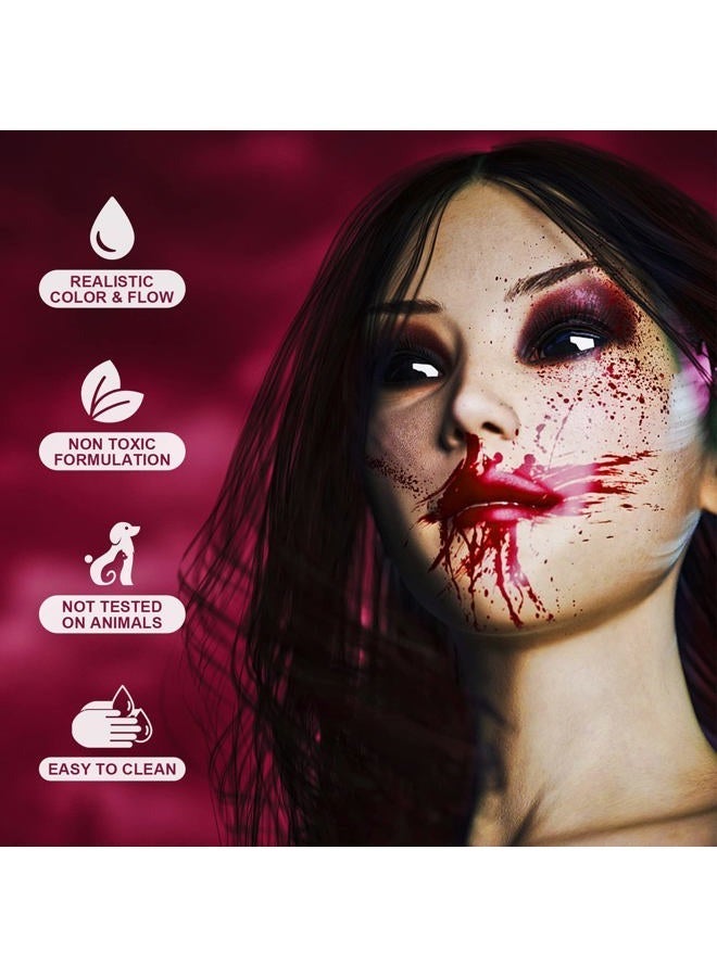 Fake Blood 1 Pack 2.0 fl oz Fake Blood Splatter, Washable Makeup Blood Spray, Halloween Liquid Blood for Clothes, Zombie, Vampire and Monster SFX Makeup and Dress Up - Image 4