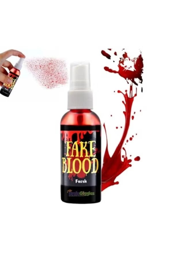 Fake Blood 1 Pack 2.0 fl oz Fake Blood Splatter, Washable Makeup Blood Spray, Halloween Liquid Blood for Clothes, Zombie, Vampire and Monster SFX Makeup and Dress Up - Image 1