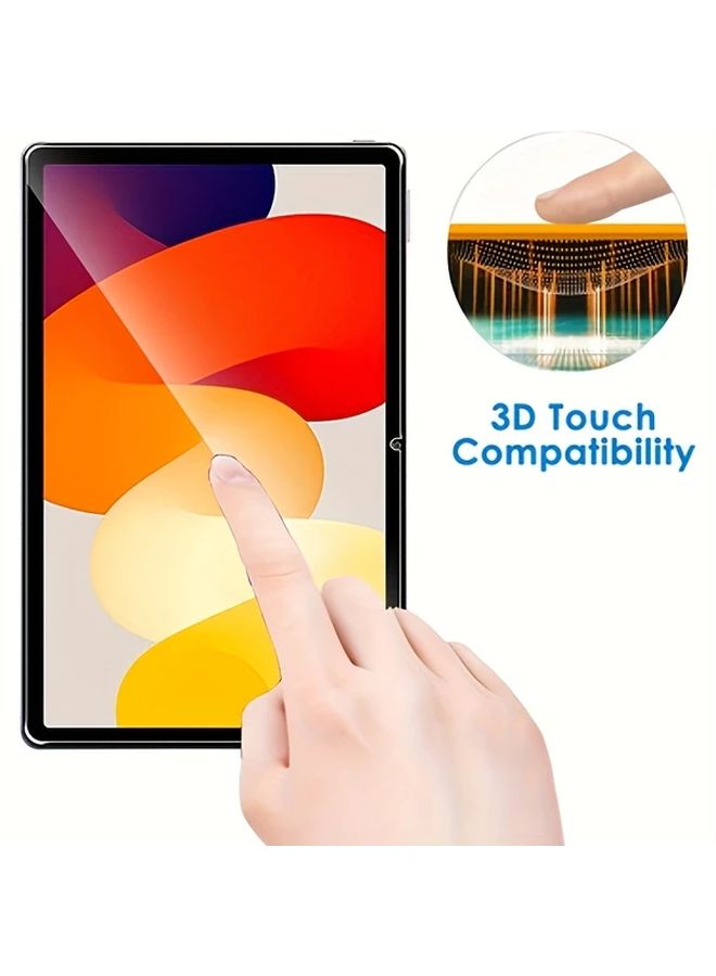 2Pcs 9H Tempered Glass Screen Protector For Redmi Pad SE High Transparency Shatterproof Display Shield Anti Fingerprint Anti Glare Scratch Resistant Clear Cover Tablet Guard - Image 4