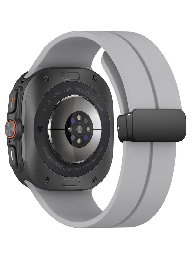 ميجوفاست حزام مغناطيسي متوافق مع حزام Samsung Galaxy Watch 7 Ultra 2024، حزام بديل بإبزيم مغناطيسي على شكل حرف D، حزام رياضي من السيليكون بدون فجوة لساعة Samsung Galaxy Watch 7 Ultra للرجال والنساء - Image 3