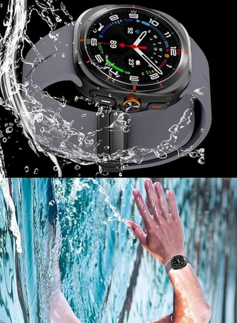 ميجوفاست حزام مغناطيسي متوافق مع حزام Samsung Galaxy Watch 7 Ultra 2024، حزام بديل بإبزيم مغناطيسي على شكل حرف D، حزام رياضي من السيليكون بدون فجوة لساعة Samsung Galaxy Watch 7 Ultra للرجال والنساء - Image 2