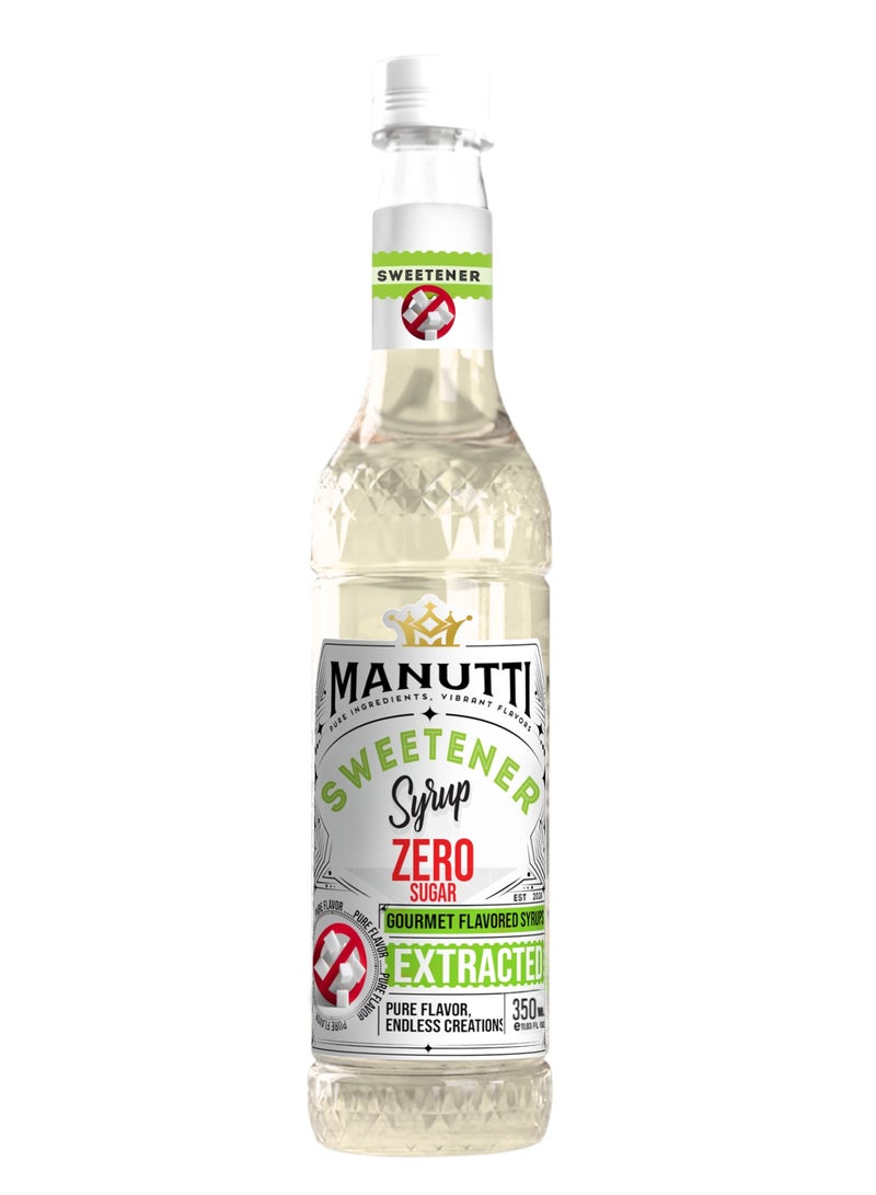 Manutti Sweetener Syrup 𝗭𝗘𝗥𝗢 𝗦𝗨𝗚𝗔𝗥/𝗖𝗔𝗟𝗢𝗥𝗜𝗘𝗦 350ml - Image 1