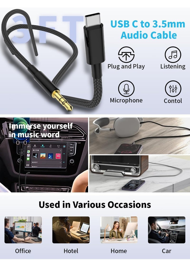 كابل محول من Type-C إلى AUX للسيارة ومكبر الصوت وسماعات الرأس - للهواتف المزودة بمنفذ Type-C - Image 3