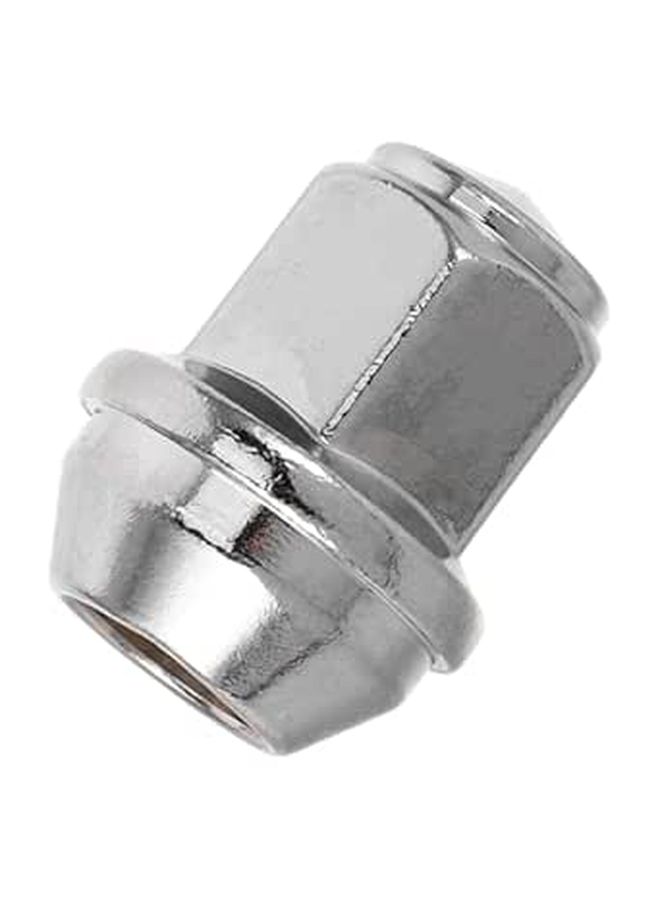 Silver Solid Wheel Lug Nuts 14x1 5 Thread Compatible with Ford Edge Model - Image 1