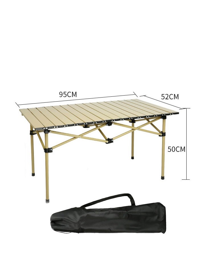 CIMIA - 5PCS Portable Camping Chair and Table Set, Folding Camping Table Chair Set, Lightweight Backpacking Camping Chairs and Table Combo for Patio, Backyard, Garden, Poolside, Beach, Lawn, Porch - Image 1