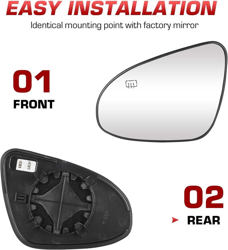 ISEYEC Left Driver Side Heated Mirror for Toyota Corolla 2014-2019 - Replacement for FR3Z17K707T - Image 4