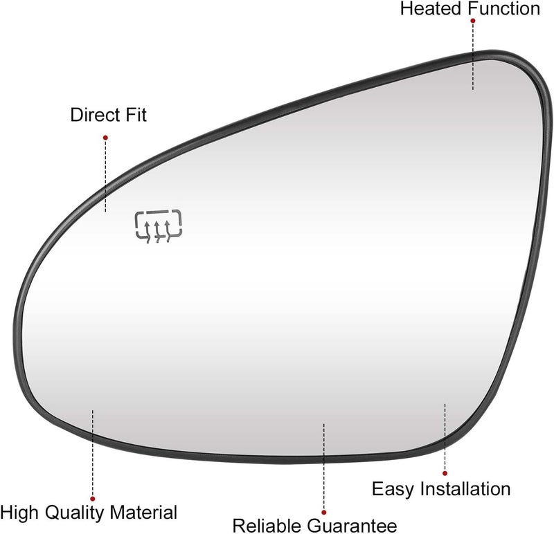 ISEYEC Left Driver Side Heated Mirror for Toyota Corolla 2014-2019 - Replacement for FR3Z17K707T - Image 3