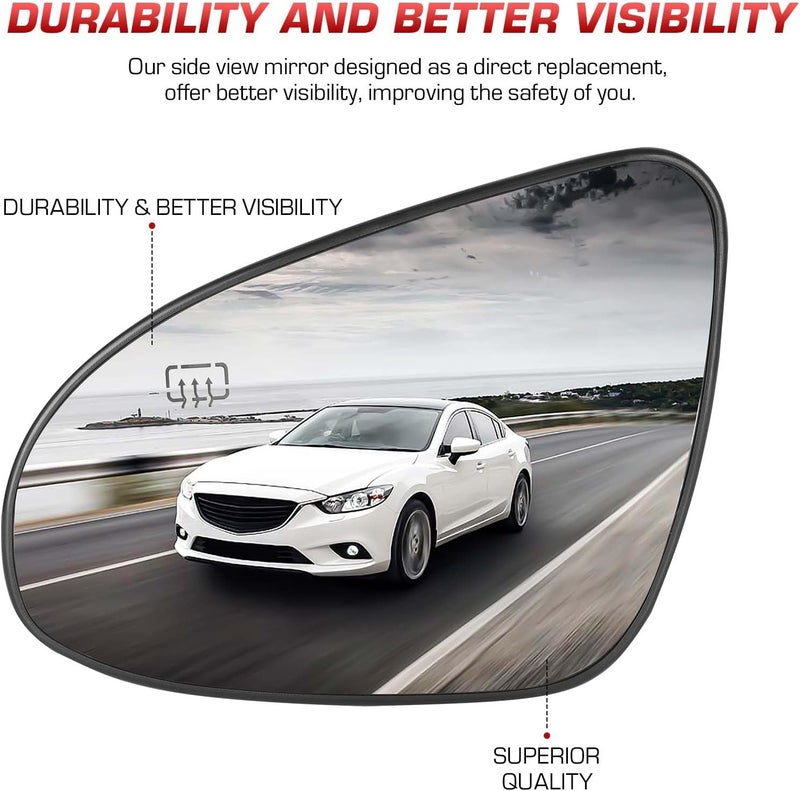 ISEYEC Left Driver Side Heated Mirror for Toyota Corolla 2014-2019 - Replacement for FR3Z17K707T - Image 2
