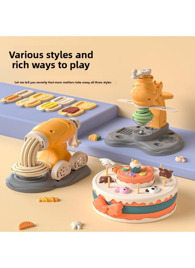 Generic - Children And Girls Educational Male 3 To 6 Birthday Gift 7 Kitchen 5 Play House Cooking Toys 9 Baby 8 1 12 Years Old-Colour:[noodle Maker + Ice Cream Maker + Cake Maker + Dumplings + Ice Cream] Comes With 18 Pieces Of Colored Clay - Image 1