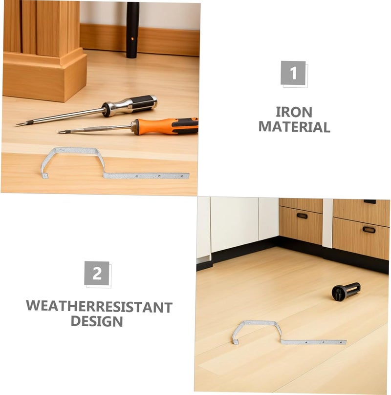 NUOBESTY 3pcs Weatherproof Heavy Duty Gutter Support Brackets for Roof Drainage Durable Metal Gutter Hangers Easy Installation Reduces Maintenance Needs - Image 3