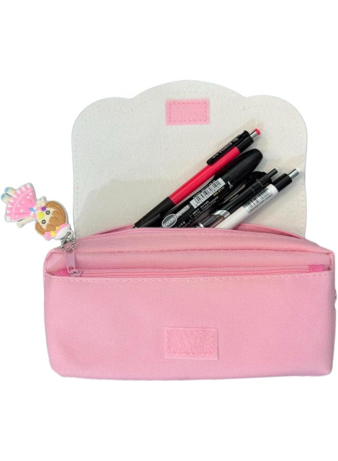 ECVV Pencil case Pencil Bag Primary Students School Students Multi-function Double Layer Large Capacity Children Gift Pencil Pen bag | Girls - Image 3