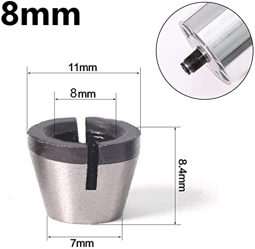 KROST 8mm Trimmer Collet Cone Size, High Precision Woodworking Engraving Trimming Machine Tool. - Image 3