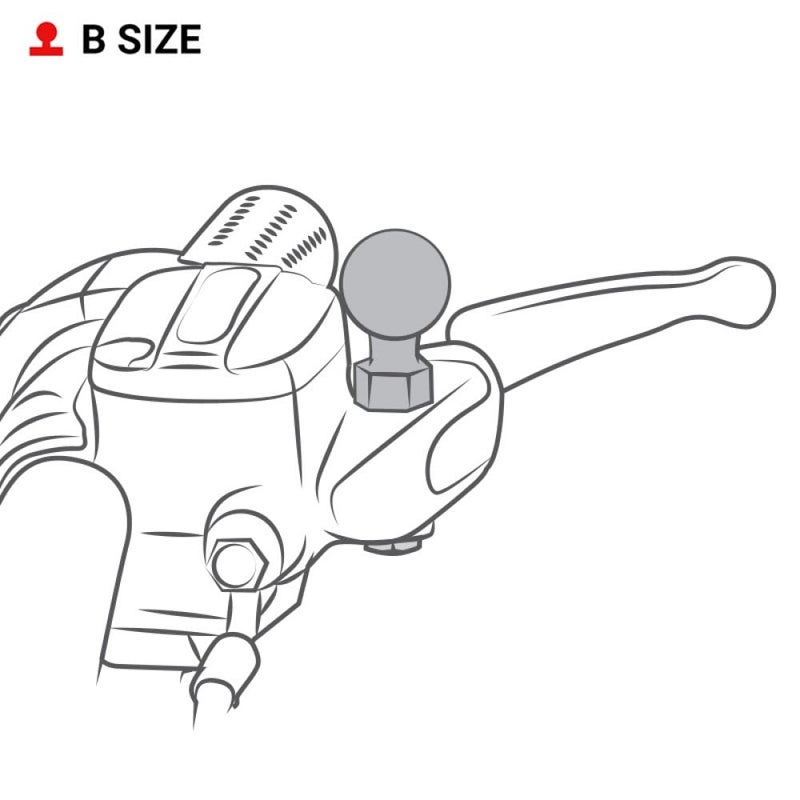 RAM Mounts Ball Adapter with M10 X 1.25" Threaded Post with B Size 1" Ball RAM-B-349U - Image 4
