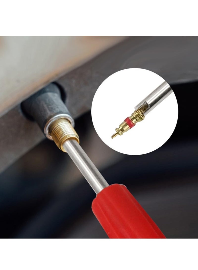 ECVV Tire Valve Core Remover Tools with 40 Pcs Schrader Valve Cores, 20Pcs O-ring Seal Valve Stem Caps, 3 Pieces Dual Single Head Tire Valve Core Remover Installer Repair Tools - Image 3