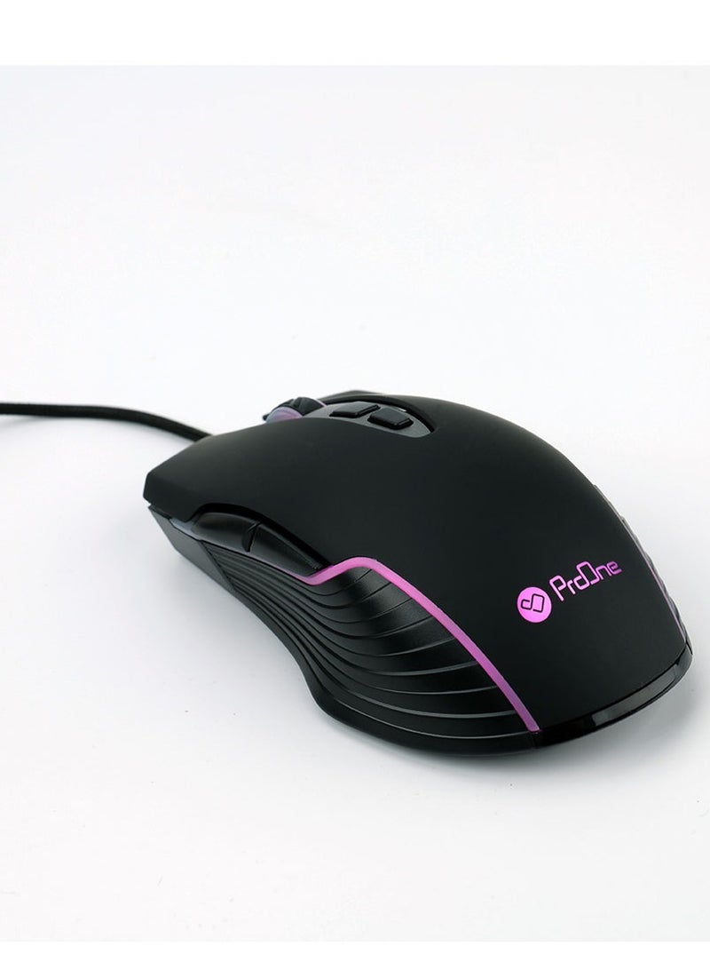 ProOne ProOne PMG30 Optical Gaming Mouse DPI Selectable,RGB light,7D function key, 7200 DPI Sensitivity, Up to 5000000 times key press  - Image 4