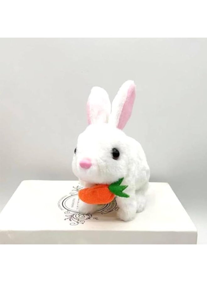 First Choice Moving and Hopping Toy Rabbit with Carrot – Soft Plush Rabbit with Interactive Movement and Sounds – Fun Interactive Toy for Kids – Multicolored (1 Piece) - Image 4