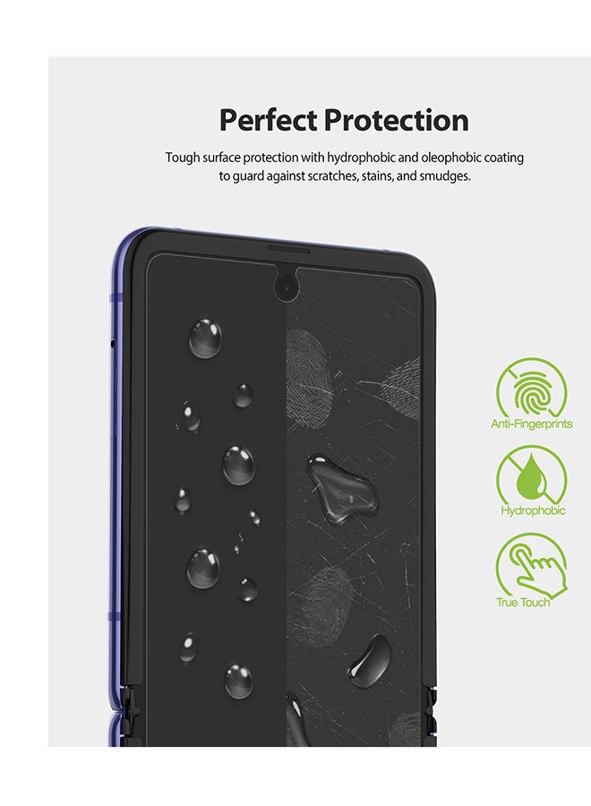 NIBEMINENT Pack Of 2 Screen Guard For Samsung Galaxy Z Flip (2020) Clear  - Image 4