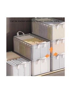 Generic GoldenLike PVC Clothing Storage Box, Household Transparent Dormitory Storage Basket Wardrobe Storage Box Clothing Pants Storage Box,26L  - Image 2
