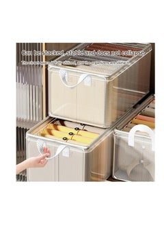 Generic GoldenLike PVC Clothing Storage Box, Household Transparent Dormitory Storage Basket Wardrobe Storage Box Clothing Pants Storage Box,26L  - Image 4
