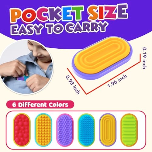 LESONG Sensory Fidget Magnet Toys for Kids: Silicone Magnetic Sliders Stress Fidgets for Autism, Anxiety Relief Small Fidget Toys for Adults Office Desk / Travel Classroom Must Haves, Stocking Stuffers Gifts - Image 5